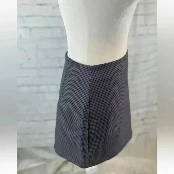 NEW Urban Outfitters Woman’s S A Line Skirt Purple Navy Gingham Mini Stretch - Picture 6 of 14